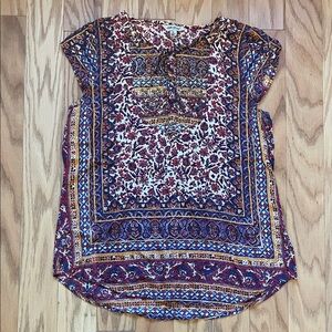 Lucky Brand Multicolor Bohemian Blouse